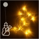 Lampki LED wisząca dekoracja świąteczna okna bałwanek 49cm przyssawka 10 LED Kik Sp. z o. o. Sp. k.
