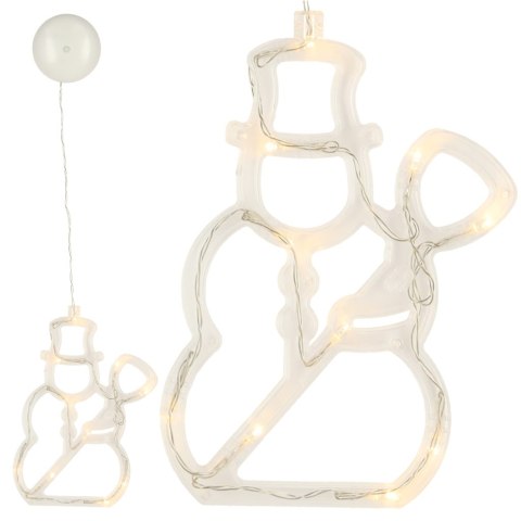 Lampki LED wisząca dekoracja świąteczna okna bałwanek 49cm przyssawka 10 LED Kik Sp. z o. o. Sp. k. Lampki LED wisząca dekoracja świąteczna okna bałwanek 49cm przyssawka 10 LED Kik Sp. z o. o. Sp. k.