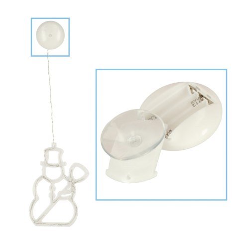 Lampki LED wisząca dekoracja świąteczna okna bałwanek 49cm przyssawka 10 LED Kik Sp. z o. o. Sp. k. Lampki LED wisząca dekoracja świąteczna okna bałwanek 49cm przyssawka 10 LED Kik Sp. z o. o. Sp. k.