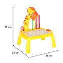 Projektor rzutnik stolik stół do rysowania żyrafa żółta Kik Sp. z o. o. Sp. k.