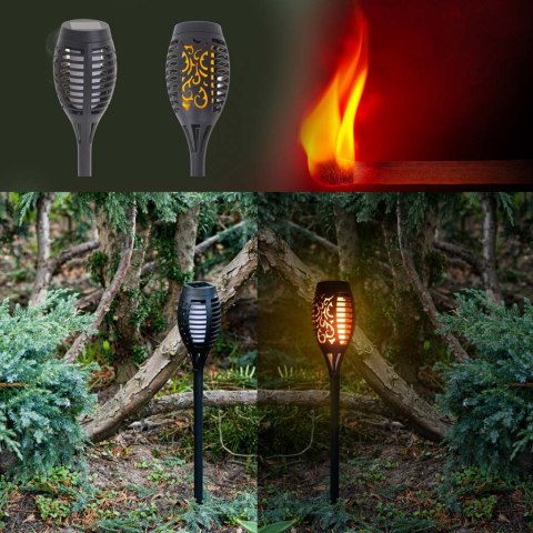 Lampy solarne ogrodowe pochodnie 12LED 4szt. Kik Sp. z o. o. Sp. k. Lampy solarne ogrodowe pochodnie 12LED 4szt. Kik Sp. z o. o. Sp. k.