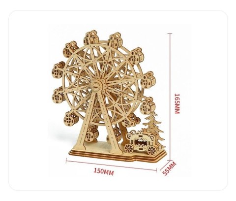 DREWNIANE PUZZLE 3D DIABELSKI MŁYN DIY DREWNIANE PUZZLE 3D DIABELSKI MŁYN DIY